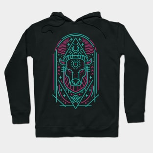 bison line art Hoodie